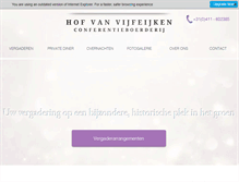 Tablet Screenshot of hofvanvijfeijken.nl